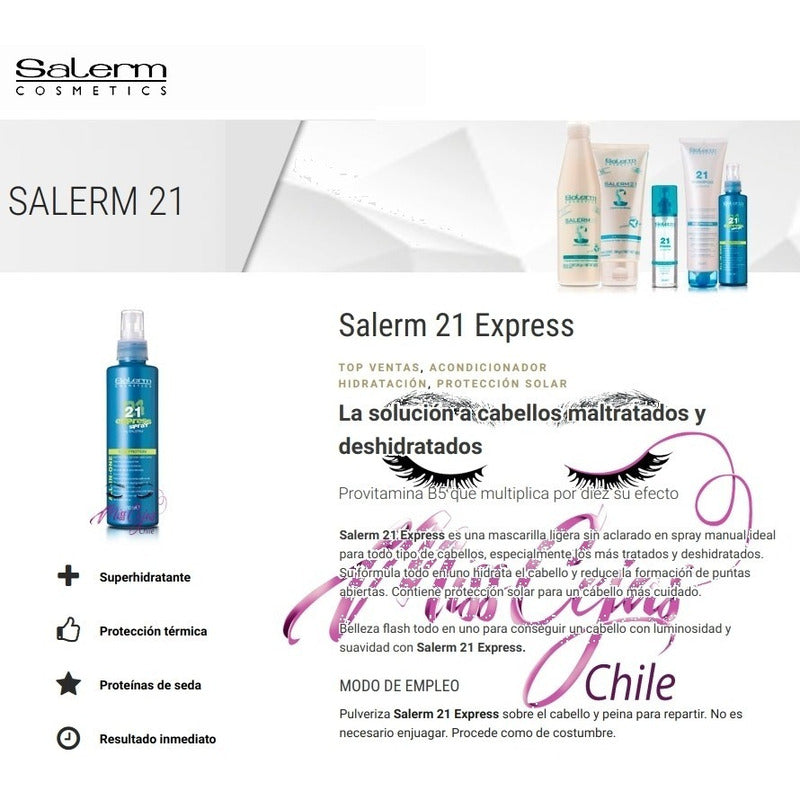 Kit Salerm 21 Express Spray Proteina Seda Y Aceite Argan