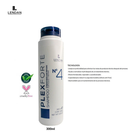 Lendan Plexforte N°4 Shampoo Fortalece Reparación Capilar