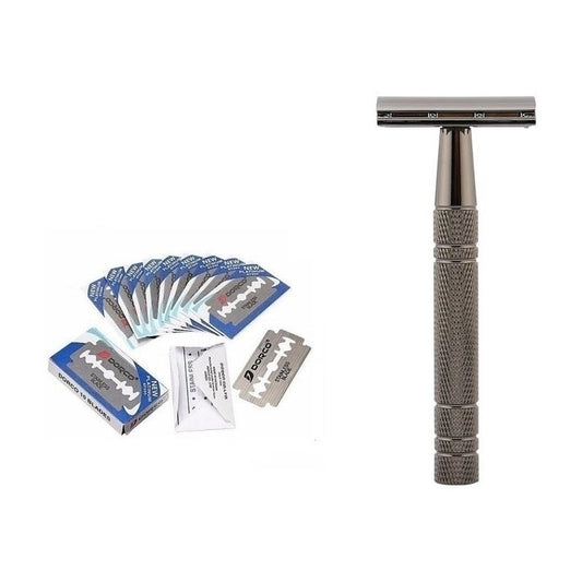 Navaja Rasuradora Inox Clasica +10 Repuestos Barberia Barber