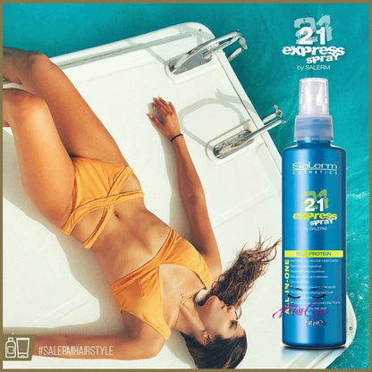 Salerm 21 Express Spray Proteina De Seda Proteccion Capilar