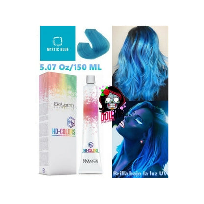 Tinte Fantasia Salerm Hdcolors Mystic Blue Azul Neon Tintura