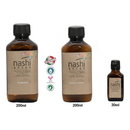 Kit Aceite Shampoo Acondicionador Nashi Argan Hidratante