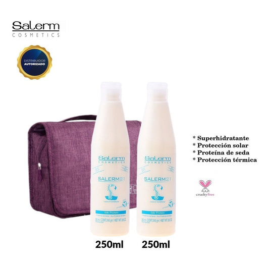 Kit 2 Salerm 21 Crema Hidratante Con Proteina De Seda 250ml