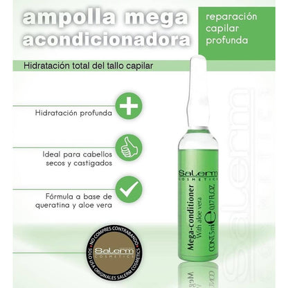 6 Ampollas Capilares Mega Acondicionadora Salerm Cosmetics