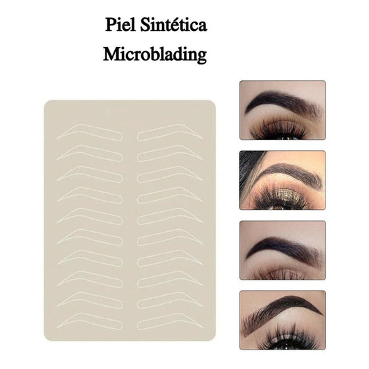 3 Piel Sintetica Practica Microblading Cejas Tattoo Tatuaje