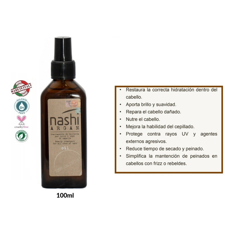 Aceite Argan Hidratante Nashi 100ml Original Cuidado Capilar