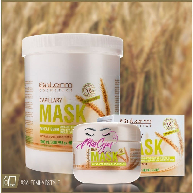 Kit 2 Salerm Mascarilla Germen De Trigo, Tratamiento Capilar