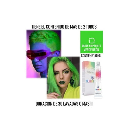 Tinte Fantasia Salerm Hd Colors Green Verde Kryptonite Neon