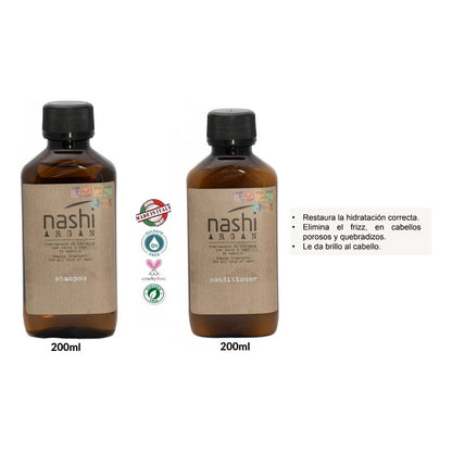 Kit Shampoo Acondicionador Nashi Argan 200ml Cuidado Capilar