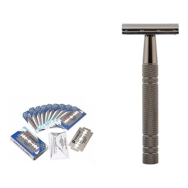 Navaja Rasuradora Clasica Inox Maxcare+10 Repuestos Barberia