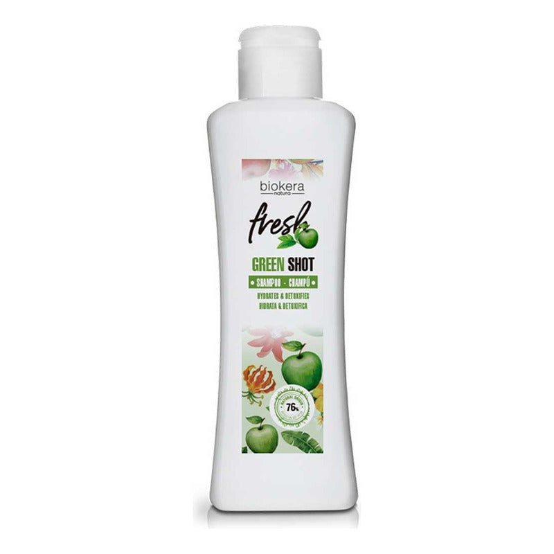 Salerm Shampoo Biokera Fresh Green Shot 300 Ml 92.5% Vegano