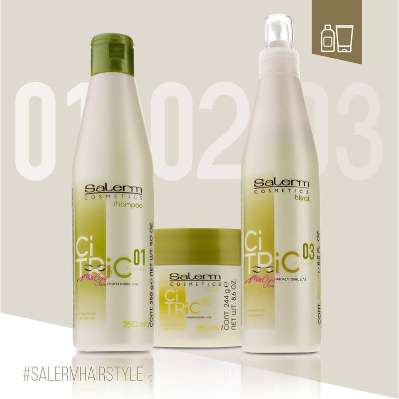 Kit Shampoo Crema Locion Citric Balance Salerm Capilar