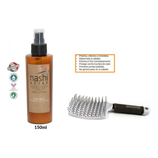 Kit Mascara Hidratante Instant Nashi Argan Y Cepillo Termico