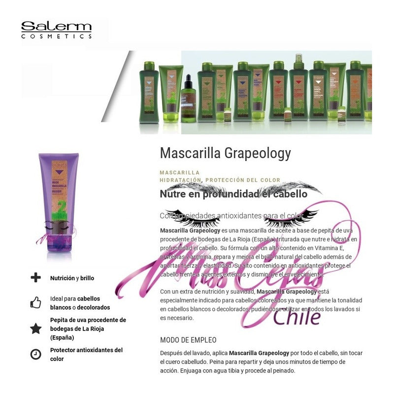 Kit Capilar Mascarilla Y Aceite Grapeology Salerm Cosmetics