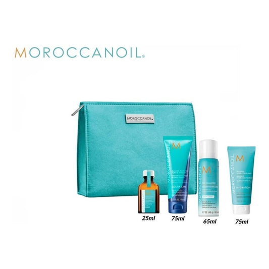 Pack Rubios Perfectos Moroccanoil Aceite, 2 Shampoo Y Bolso