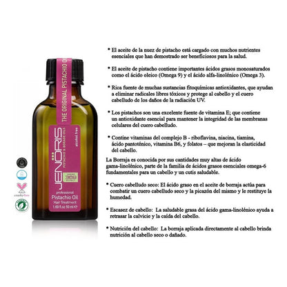 Aceite Pistacho Hidratante Jenoris 100ml Tratamiento Capilar