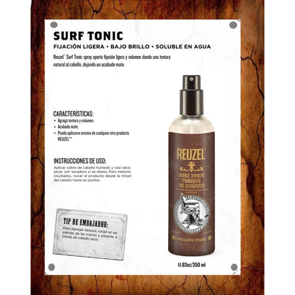 Surf Tonic Reuzel Texturizante Fijacion Barberia Barbero