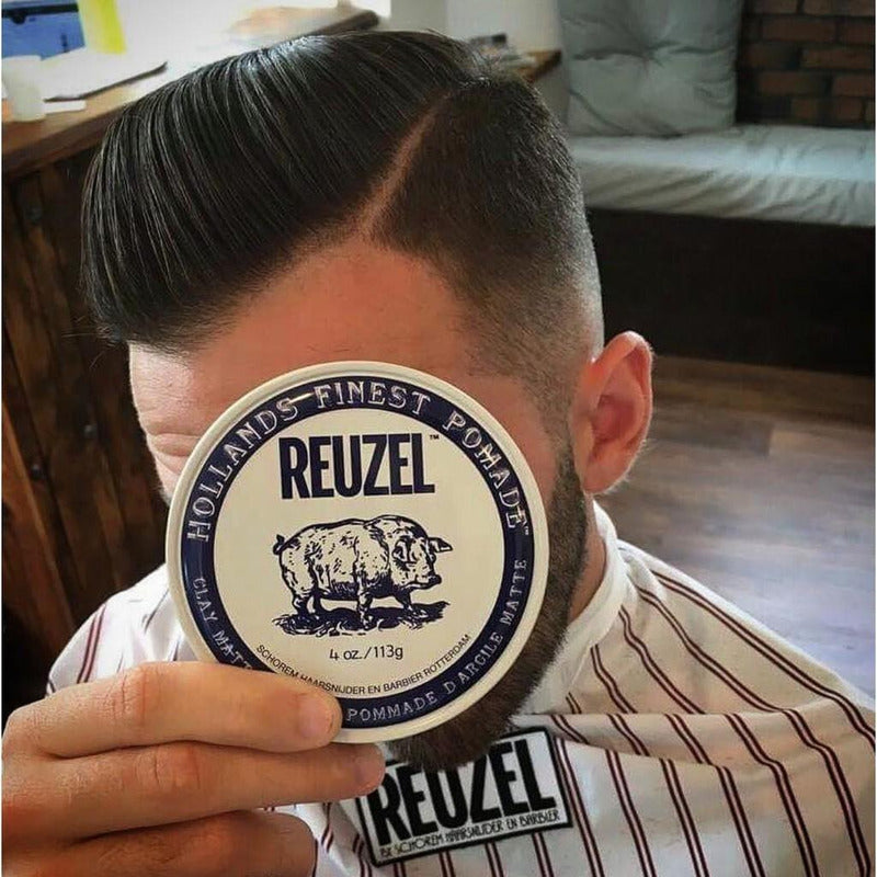 Kit Limitado Pomada Clay Matte Reuzel Cera Capilar Barberia