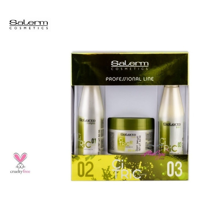 Kit Shampoo Crema Locion Citric Balance Salerm Capilar