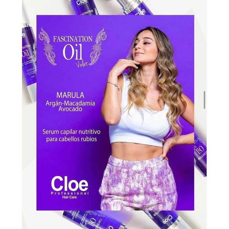 Kit Cloe Shampoo Y Crema Ice Blonde Matizador Morado Rubios