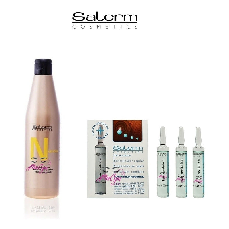 Kit 3 Ampollas Anticaida, Shampoo Anticaida Salerm Cosmetics