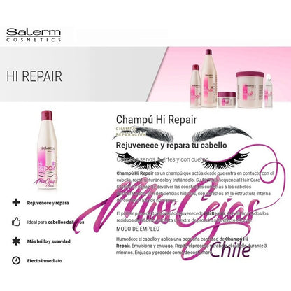 Shampoo Hi Repair 1000ml Salerm Cosmetics, Cuidado Capilar