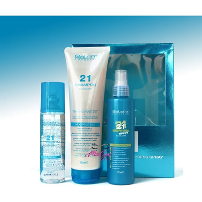 Kit Shampoo Locion  Serum Salerm 21 Capilar Hidratacion