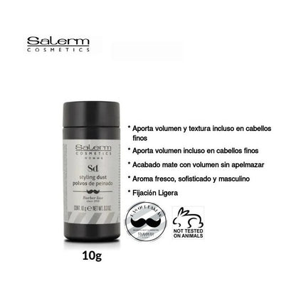 Salerm Homme Polvos De Peinado Aporta Volumen 10g Importado