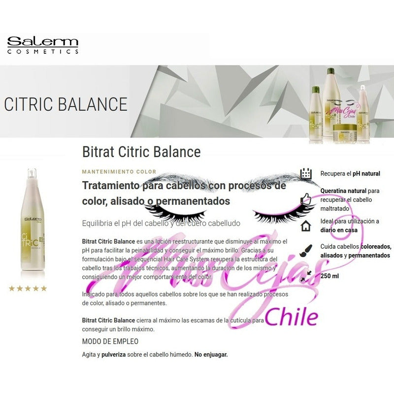 Kit Shampoo Crema Tratamiento Citric Salerm Cosmetic Capilar