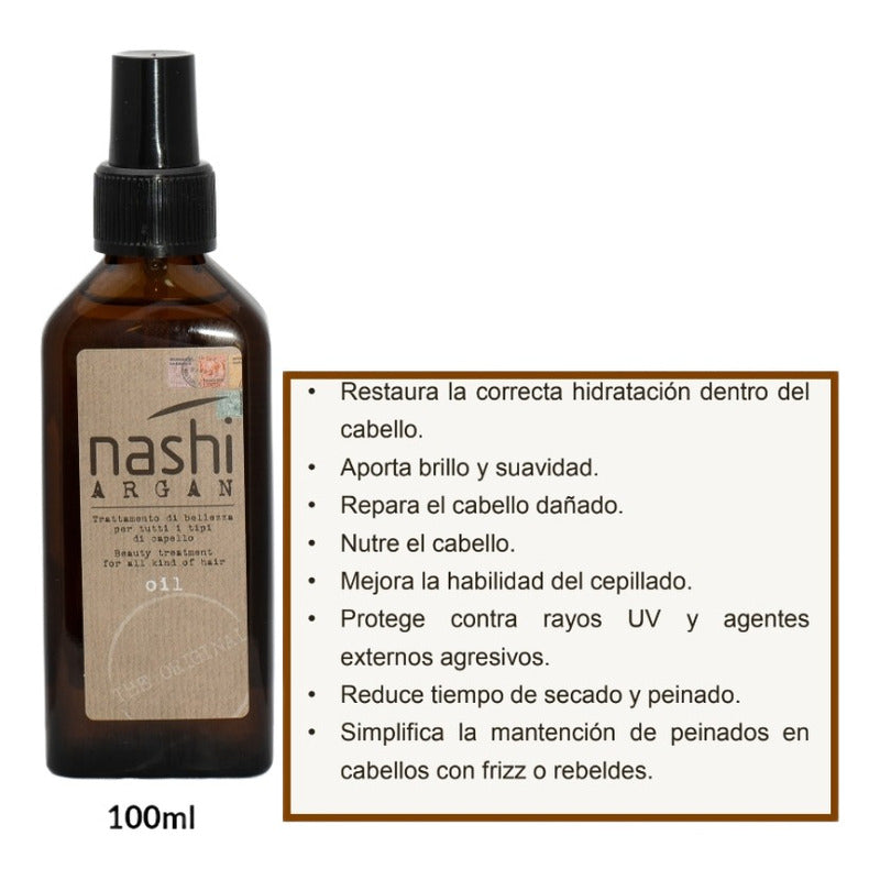 Aceite Argan Hidratante Nashi 100ml Original Cuidado Capilar