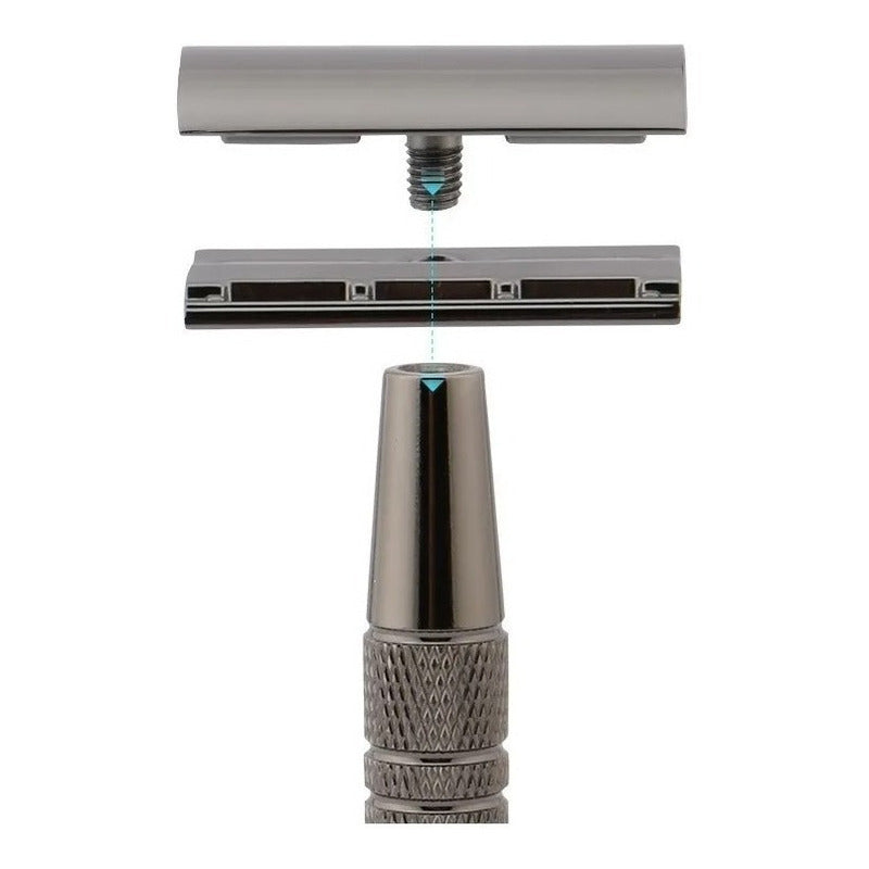 Navaja Rasuradora Clasica Inox Maxcare+5 Repuestos Barberia