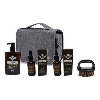 Pack 2 Aceite Barba, Cepillo Barba Y Shampoo Barba, Barberia