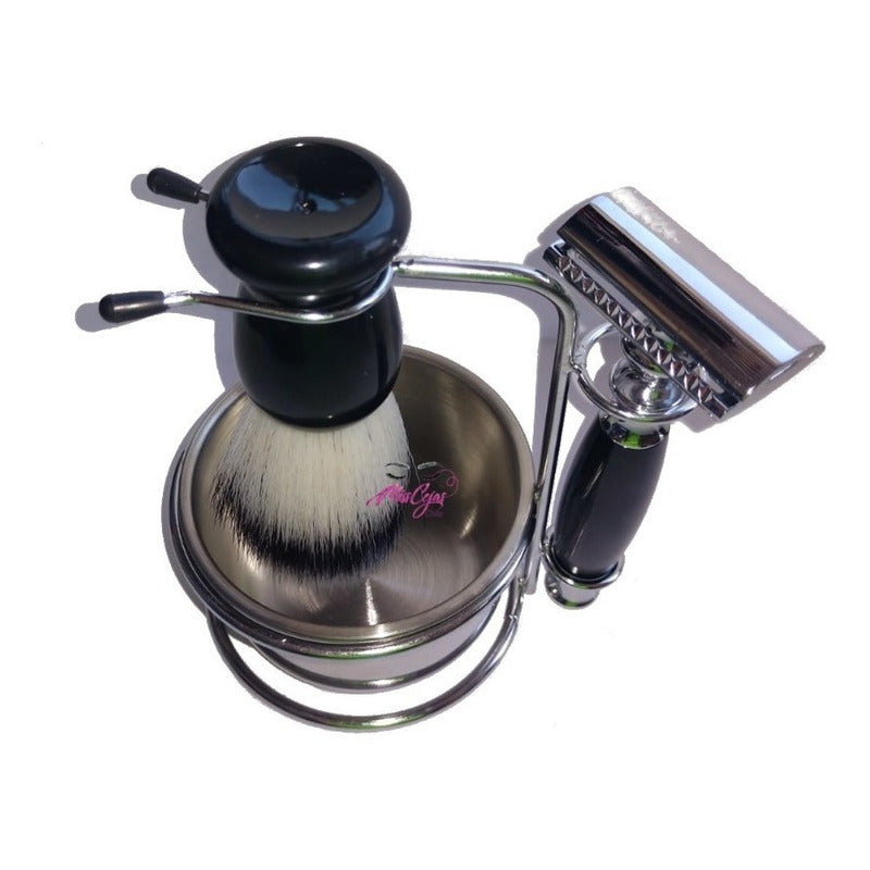 Kit Barbero Clasico Isopo Posillo Afeitadora Barberia Barber