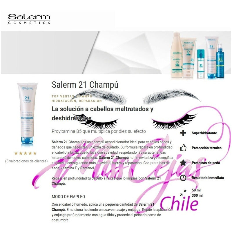 Kit Shampoo Locion  Serum Salerm 21 Capilar Hidratacion