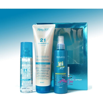 Kit Shampoo Locion  Serum Salerm 21 Capilar Hidratacion