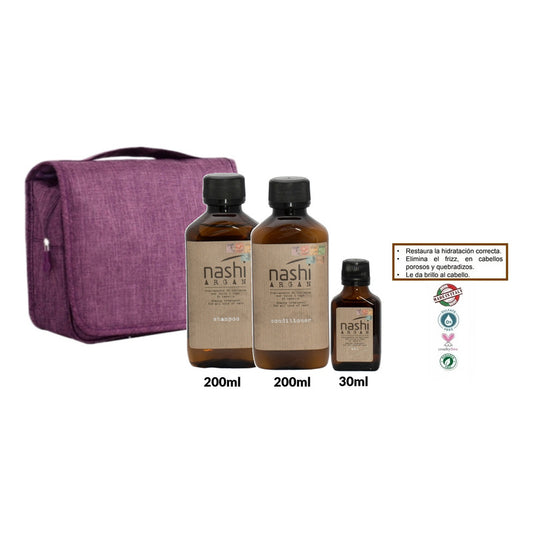 Kit Aceite Shampoo Acondicionador Nashi Argan Hidratante