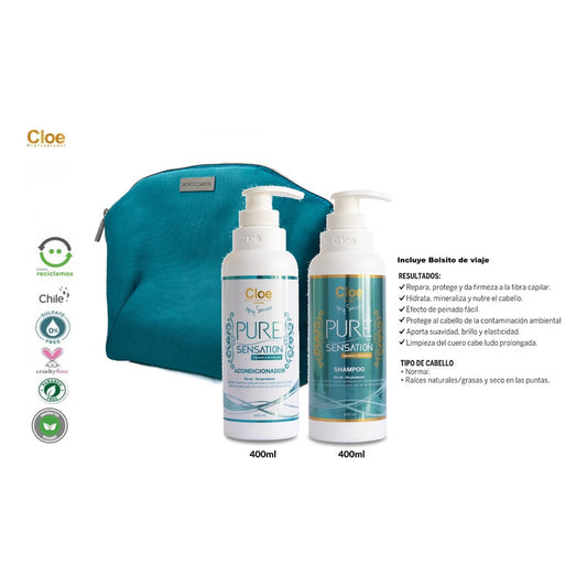 Kit Cloe Shampoo Y Acondicionador Pure Sensation Hidratante