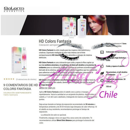 Tinte Fantasia Salerm Hd Colors Pink Rosa Tintura Capilar