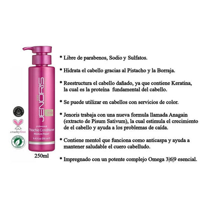 Acondicionador Pistacho Jenoris 500ml Keratina Capilar Hidra