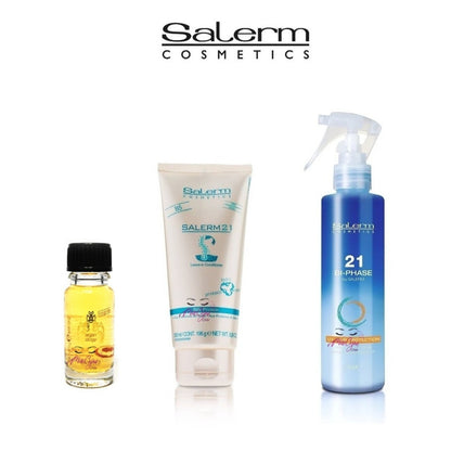 Kit Salerm 21, Biphase, Aceite Argan Capilar Salerm Cosmetic