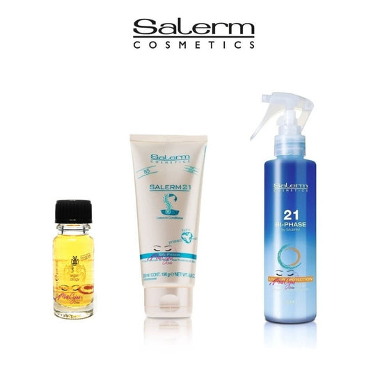 Kit Salerm 21, Biphase, Aceite Argan Capilar Salerm Cosmetic