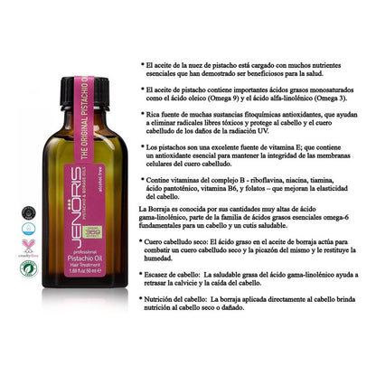 Aceite Pistacho Hidratante Jenoris 50ml Tratamiento Capilar