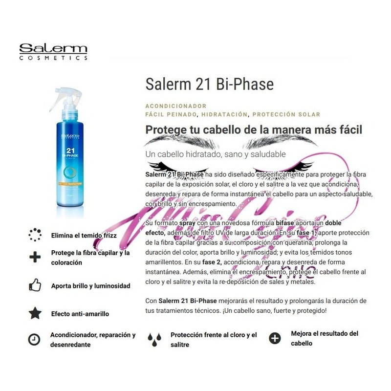 Kit Salerm 21, Biphase, Aceite Argan Capilar Salerm Cosmetic