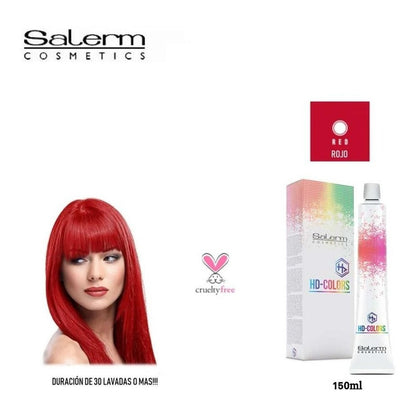 Tinte Fantasia Salerm Cosmetics H Colors Red Tono Red Para Cabello X 150ml