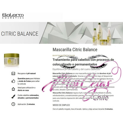 Salerm Cosmetics Mascarilla Citric 250ml Tratamiento Capilar