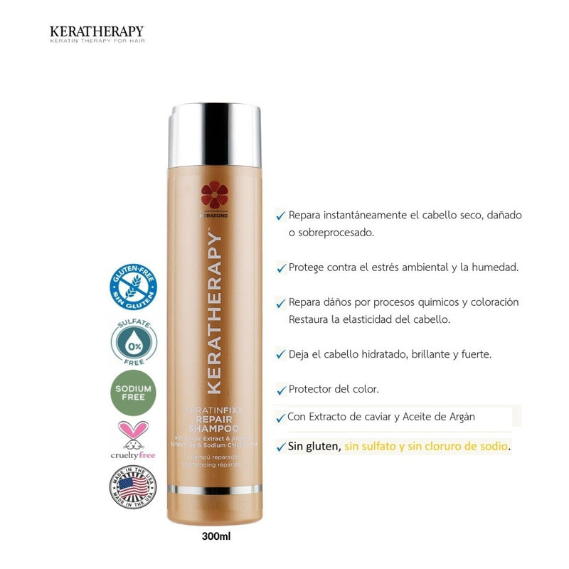 Shampoo Reparador Keratinfixx Keratherapy 300ml Capilar Prof