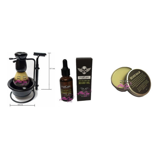 Kit Barbero Clasico, Aceite Barba, Balsamo Barba, Barberia