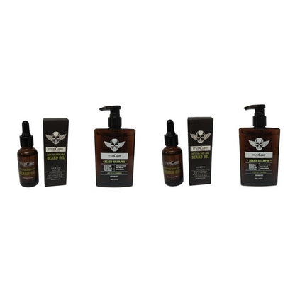 Kit Locion Crecimiento Barba, Aceite Y Shampoo, Barberia