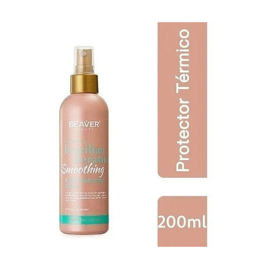 Protector Térmico Keratina Brasileña Beaver Libre Sulfatos 200 Ml