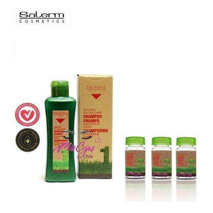 Kit Shampoo 3 Lociones Regeneradora Anticaida Capilar Salerm